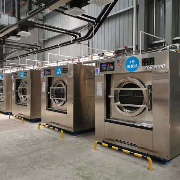 百?gòu)?qiáng)工業(yè)洗衣機(jī)（洗脫機(jī)）洗滌布草操作流程